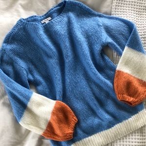 Like New Nine West Color Block Knit Sweater